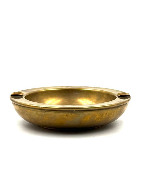 Mid-century modern large brass ashtray, Italy 1950s