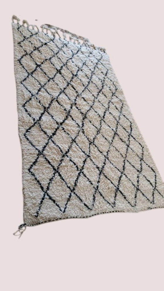 Image 1 of Tapis berbère en laine vierge Tapis marocain - 274 x 150 cm 300 x 200 m Type B21.3