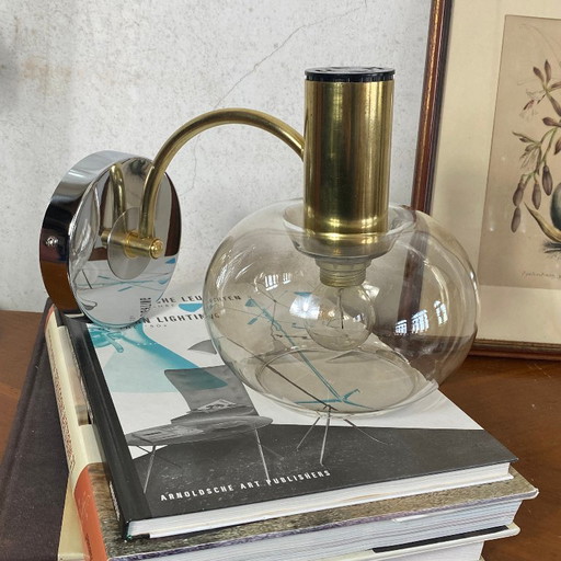 Applique da parete vintage in vetro fumé stile Sciolari – wandlampen, Glass