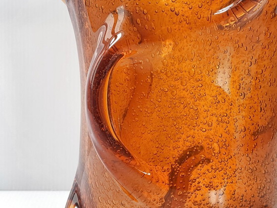 Image 1 of PRÄCHTIGE JAHRGANG 1960 MURANO ORANGE PATE DE VERRE VASE