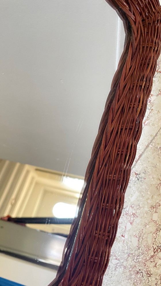 Image 1 of Coppia di specchi vintage in rattan