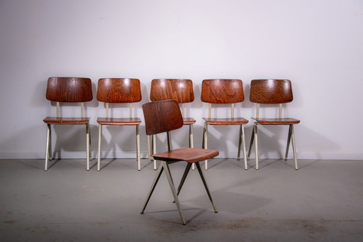 12 sedie S16 di Galvanitas. Circa 1970.
