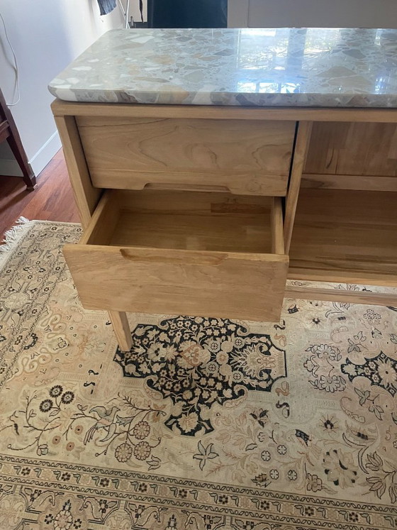 Image 1 of Tikamoon Isaure sideboard solid wood & terrazzo top