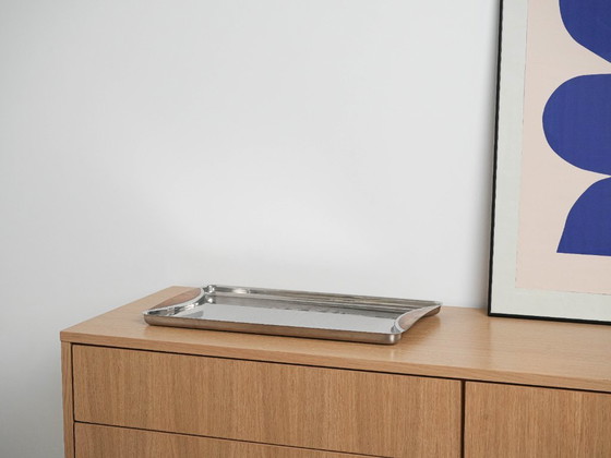 Image 1 of Plateau en acier inoxydable, design allemand, années 1970, fabriqué par GOTTINGHEN