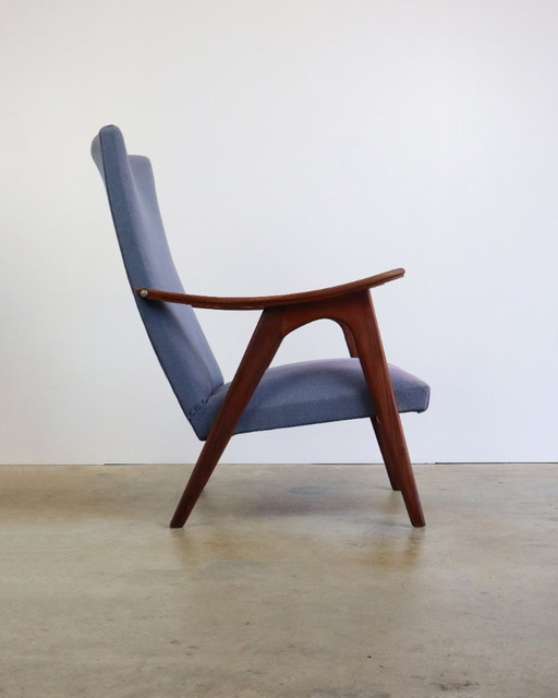 Fauteuil et ottoman vintage milieu du siècle, style lounge, milieu du siècle.