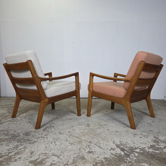 Image 1 of Deux fauteuils lounge danois vintage Ole Wanscher « Senator » des années 1960