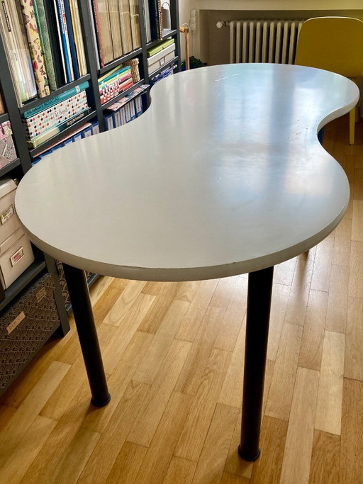 Vintage IKEA VIKA MANNE table (2003) – 150 × 75 cm – original black metal legs