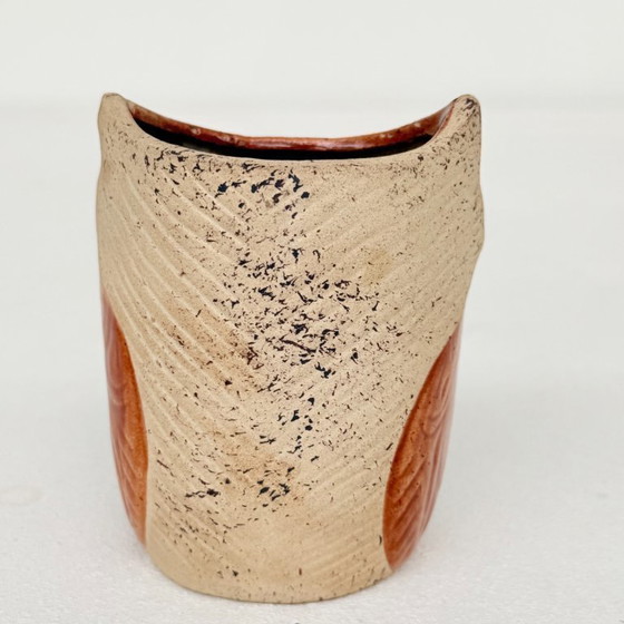 Image 1 of Vaso a forma di gufo in terracotta smaltata/ceramica