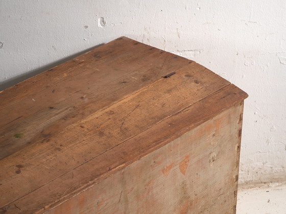Malle Ancienne en Bois de Pin, Europe Centrale, vers 1900, Armoires de rangement, Rustic (photo 2 sur 10)