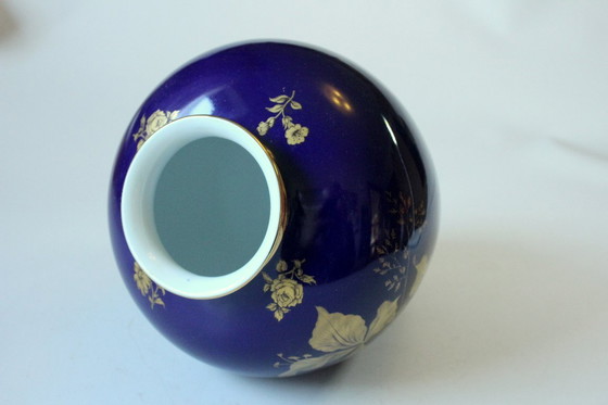 Image 1 of Royal Bavaria KPM lidded vase, porcelain, handmade, genuine cobalt