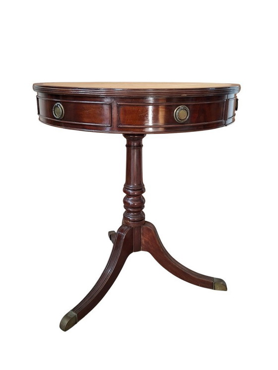 Image 1 of Vintage drumtafel uit de jaren 80