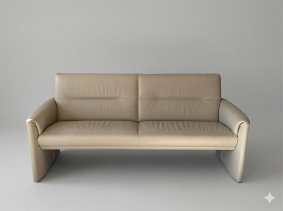 Image 1 of Sofá Leolux Boavista de diseño, 3 plazas, piel beige.