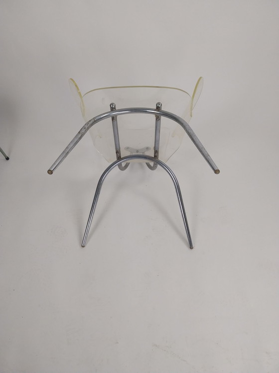 1x 1970s transparent perspex armchair with chrome base – Plexiglass (photo 7 of 7)