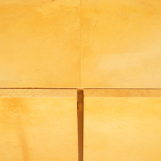 Giorgio Tura Mod. 1893/4P Italiaans perkament en messing Dressoir voor Tura Milano – Glass, Leather (photo 7 of 20)