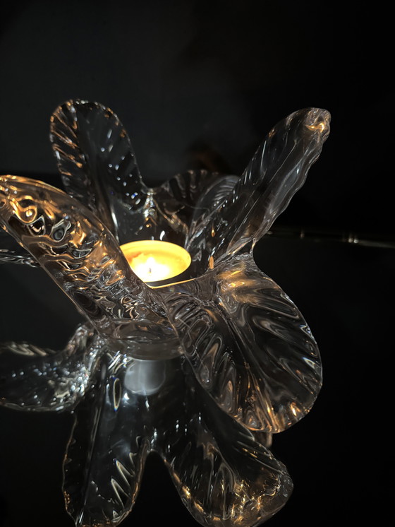 Image 1 of Vassoio portaoggetti in cristallo a forma di palma degli anni '70