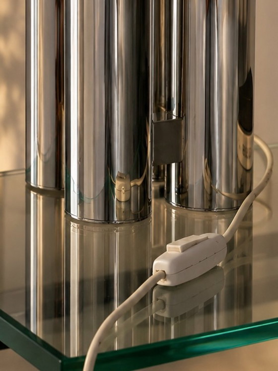 Image 1 of Mid-Century Modern Chrome Table Lamp by Gaetano Sciolari, 1970s