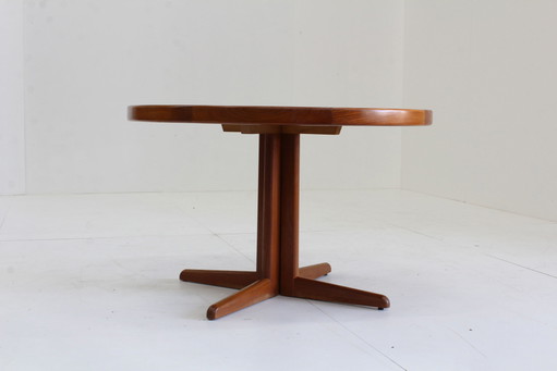 Vintage deense ronde uitschuifbare eettafel