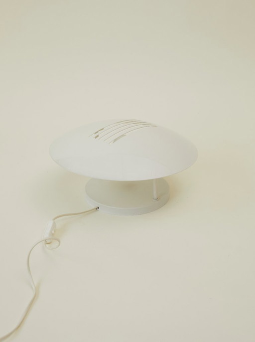 Large vintage cream-white metal lamp/wall light, circa 1980, Germany