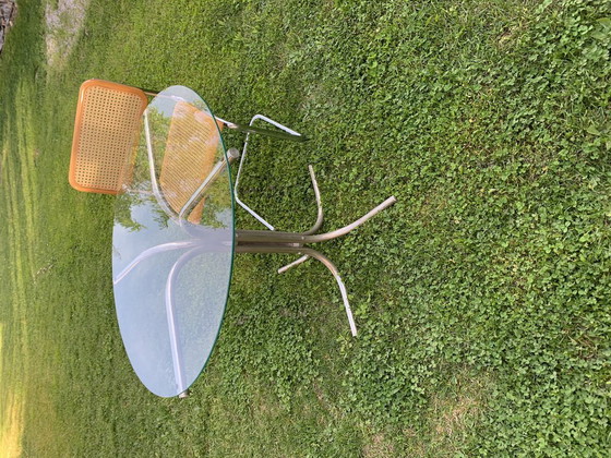 Bauhaus Chrome & Glass Dining Table (photo 2 of 8)