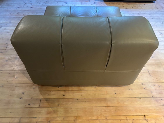 B&B Italia, Tufty time, graugrünes Leder (AF152), 3-teiliges Set, Top-Zustand, Modulare Sofas (Foto 14 von 19)