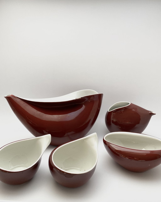 Lubomir Tomaszewski Modernist Ceramic Coffee Serving Set, 1962