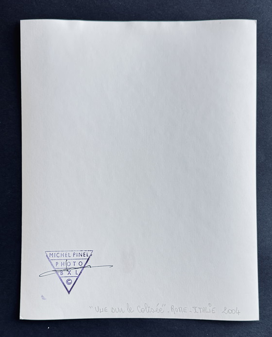 Image 1 of Michel Pinel - Rome 2004 - View of the Colosseum - signed photograph