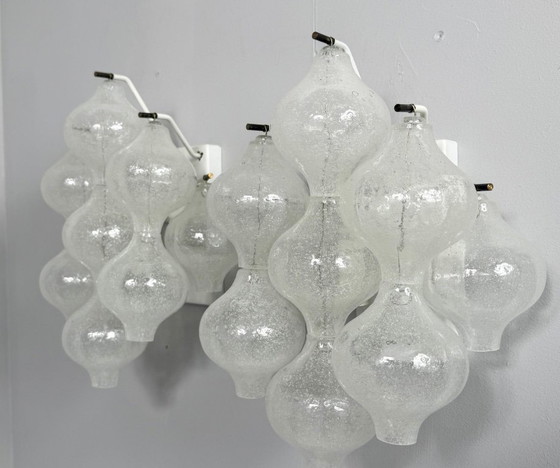 Image 1 of Ensemble de 2 appliques murales, modèle : « Tulipan 9 WA » pour KALMAR FRANKEN KG, Autriche, années 1960