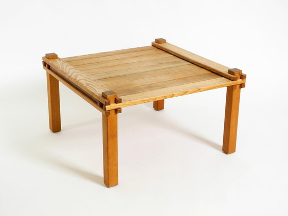 Image 1 of Salontafel uit de "Farmer Collection" uit de jaren 60 van Gerd Lange voor Bofinger, gemaakt van lichtbruin gebeitst essenhout.