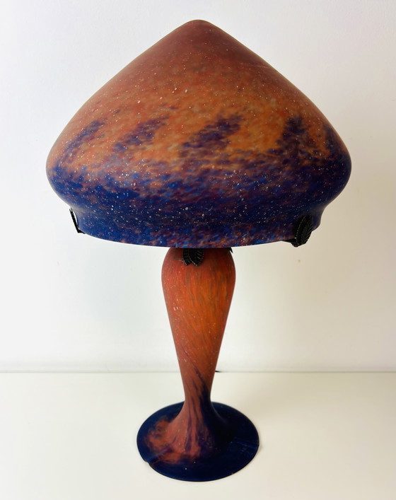 Image 1 of Französische Jugendstil-Pilzlampe pate de verre