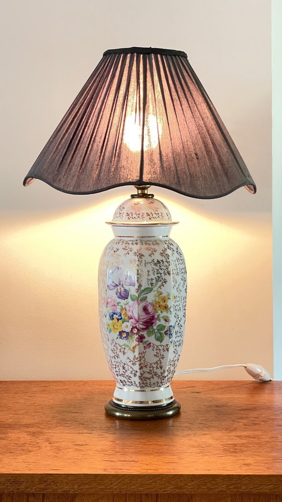 Image 1 of Lámpara de porcelana de Limoges, Francia