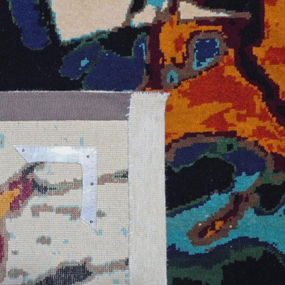 Alfombra Sam Francis SF-312 – Lana de seda anudada a mano sobre algodón – 205 x 290 cm (81 x 114 pulgadas) (photo 10 of 12)