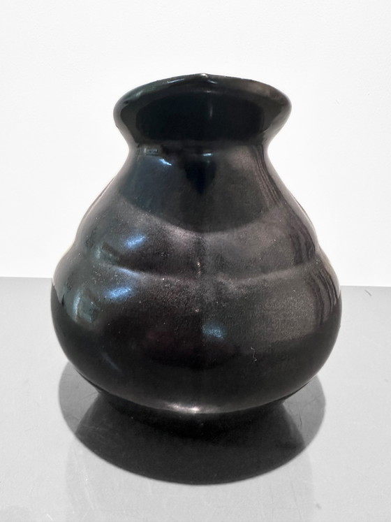 Image 1 of Art Deco Glazed Vase from Faiencerie Thulin, Belgium, 1930s