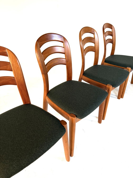 Image 1 of 8 sedie da pranzo Koefoeds Hornslet anni '80 restaurate
