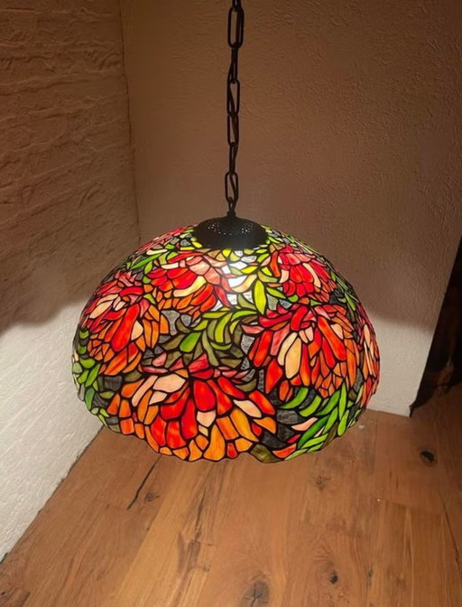Lampada a sospensione Tiffany Peony 50 cm