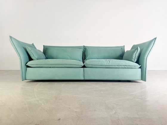 Image 1 of Original Vitra Mariposa three seater sofa turquoise design couch office