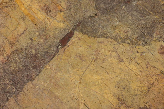 Image 1 of Mesa de centro rectangular de mármol Sarrancolin. Obra contemporánea.