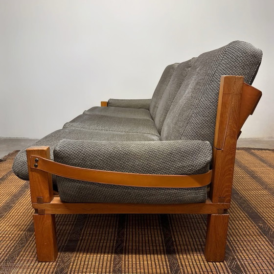 S32 Sofa & S15 Armchair by Pierre Chapo, France, 1966, Seating area, Wood, Grey (photo 3 of 15)