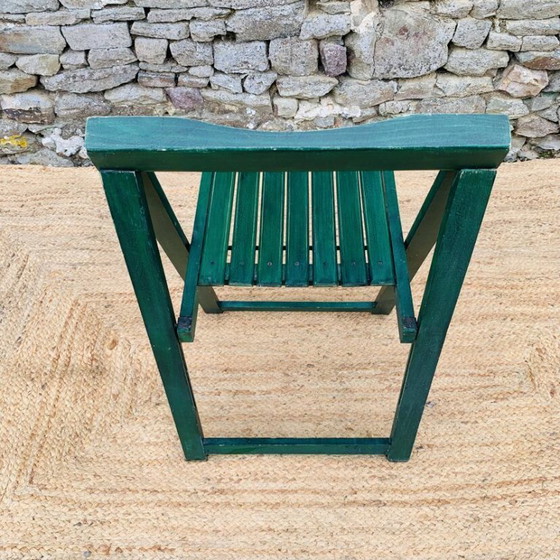 Image 1 of Set di 4 sedie pieghevoli verdi