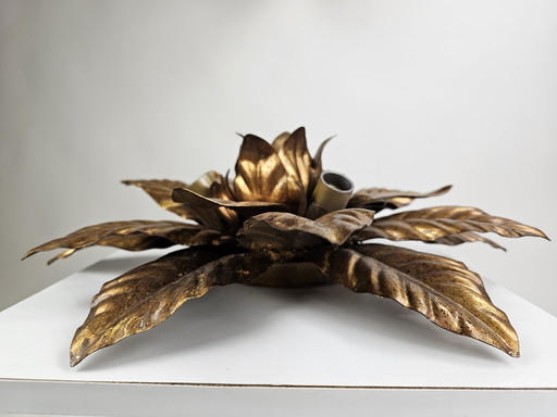 Wall lamp golden leaves