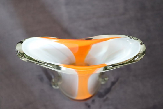 Image 1 of Gran jarrón italiano de cristal artístico de Murano, década de 1960