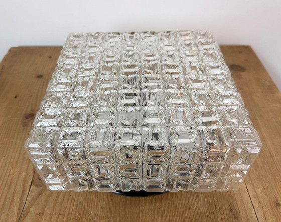 Vintage Glass Wall Or Ceiling Light, 1970s, Metal, Transparent, Modern (photo 4 of 15)