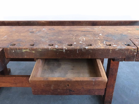 Vintage "Ulmia" Workbench Planing Bench Loft Design, Sideboard, Wood, Brown (photo 10 of 13)
