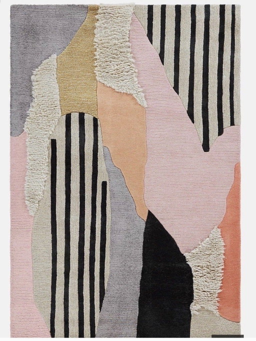 Wunderschöner Bobo Handgetufteter Teppich Jotex Wolle/Viskose 160x230 – vloerkleden en tapijten, Wool, Other