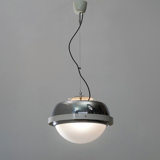 Lampadario Space Age cromato, anni '70 – Metal, Plexiglass (photo 4 of 12)