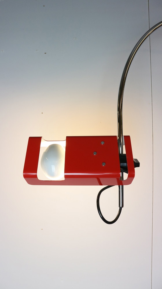 Image 1 of Lampe murale rouge en forme d'araignée de Joe Colombo pour O-Luce, 1965