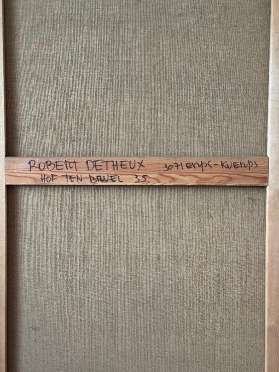 Image 1 of Robert Detheux (1932-2010) Immense painting on canvas from 1984 "Anecdotes without images" 160cm x 120cm