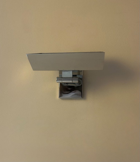 Image 1 of Coppia di applique vintage regolabili, metallo cromato, Francia 1970