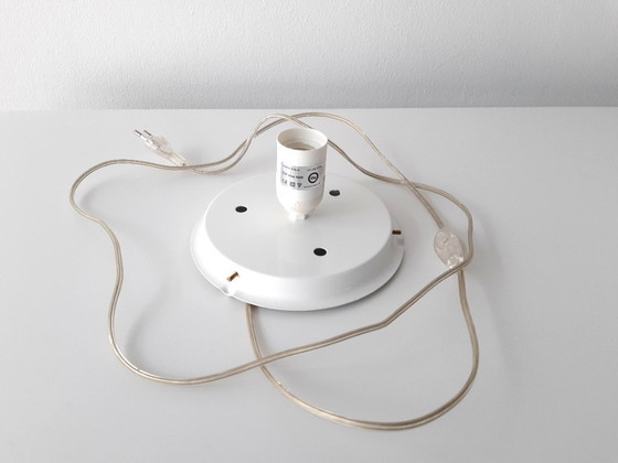 Image 1 of Gran lámpara de mesa/pie de cristal ILU di Vetro, modelo Zebra, cristal blanco y negro, diseño holandés de cristal italiano.