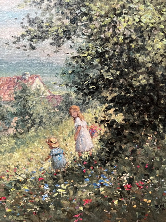 Painting Children on a walk – Paintings & Drawings, Wood (photo 5 of 9)