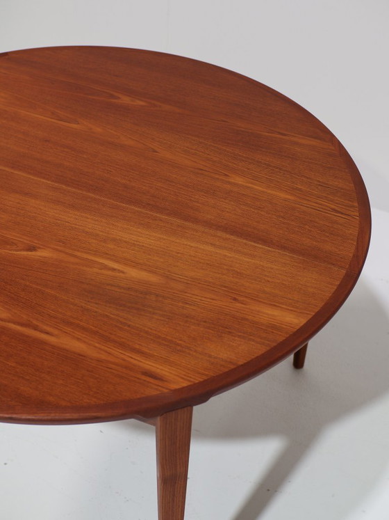 Image 1 of Henry Rosengren Hansen round extendable teak dining table